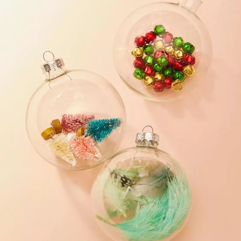 low-waste christmas crafts filled ornaments image