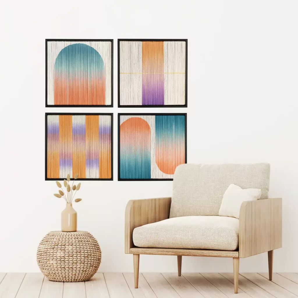 dyed natural cotton textile art