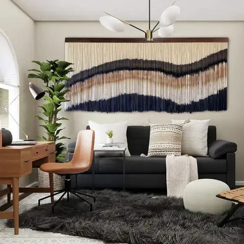 dyed macramé wall art decor