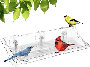 suction cup bird bath for balcony doors and windows