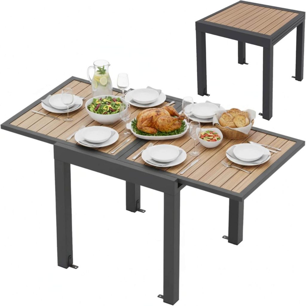 Extendable Modern Balcony Table for Flexible Dining