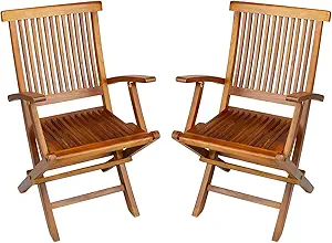 Teak Square Folding chairs