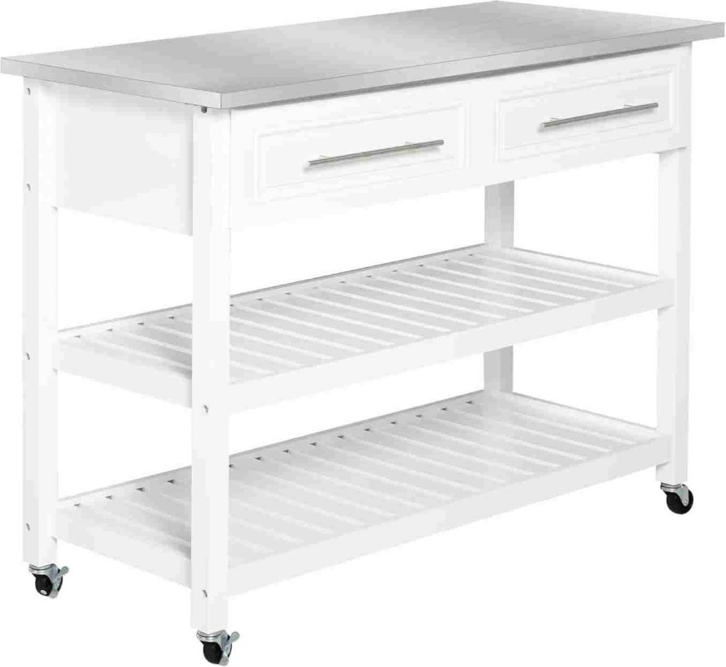  Kitchen Island with Stainless Steel Top