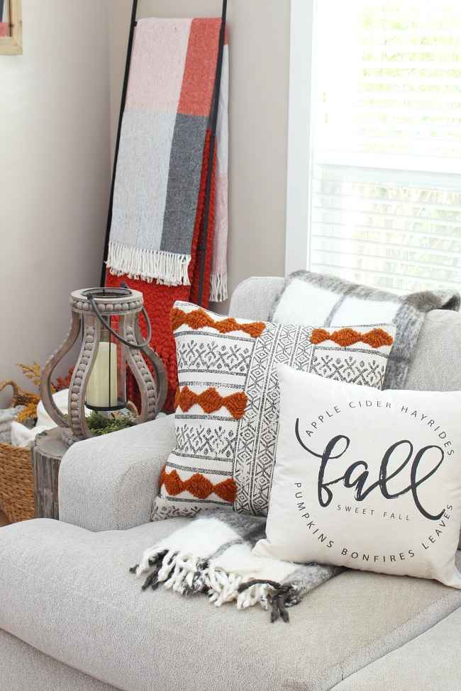 fall swaps of throws and blankets